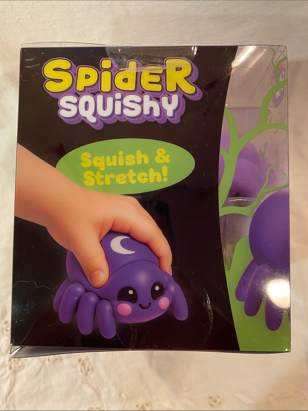 New Authentic RMS Purple Spider Squishy Plush - Cute Stretch Sensory Toy - Picture 3 of 6